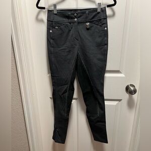 Nathalie | Riding Breeches Gray Leather Outer‎ Sz 24L